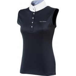 EQUI-THÈME Polo de Concours Equitation Femme - Mesh - Sans Manches - 4 Couleurs Différentes